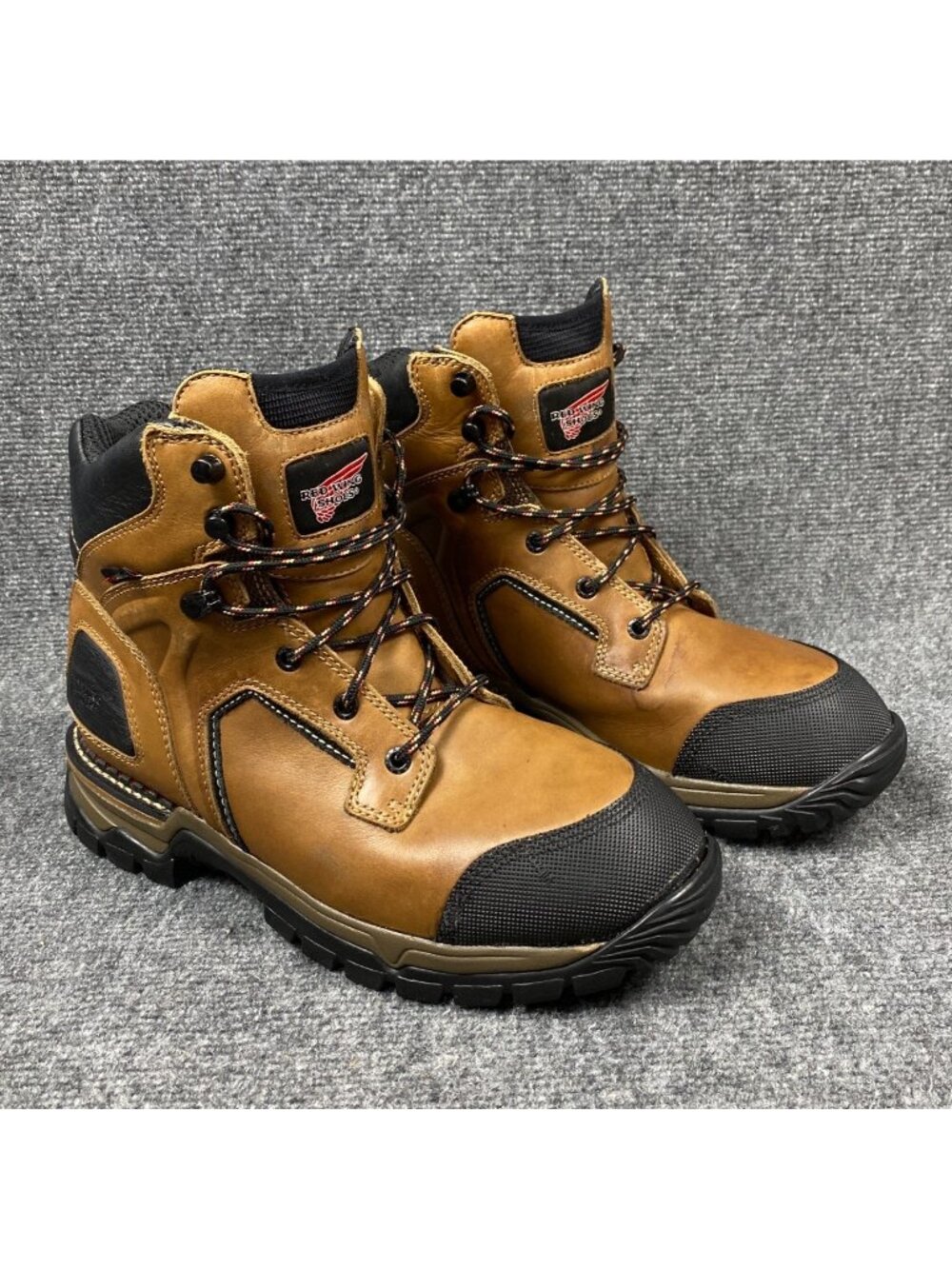Red Wing Boots Mens 9D Sample Not For Resale Brown Nubuck 6" Waterproof Vibram